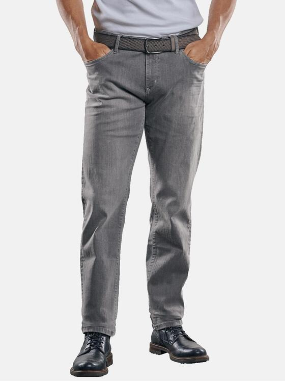 engbers Herren Jeans mit coolen Knittereffekten Dunkelgrau 30214