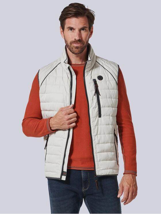 engbers Herren Steppweste regular Weiß 35181