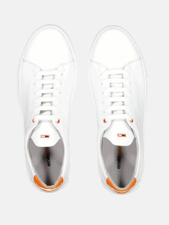 emilio adani Herren Sneaker aus Leder Weiß 33571