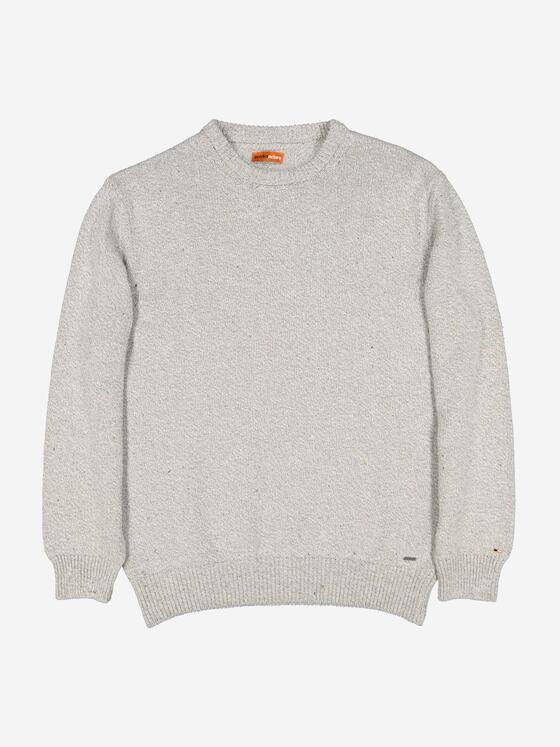 emilio adani Herren Pullover aus italienischer Baumwolle Grau 38211
