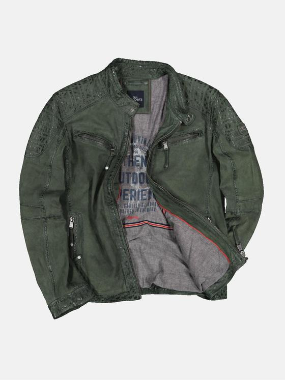 engbers Herren Lederjacke Nubuk Dunkelgruen 32592