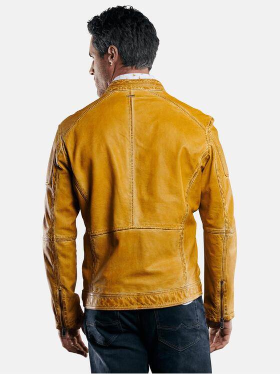 engbers Herren Lederjacke Gelb 29062