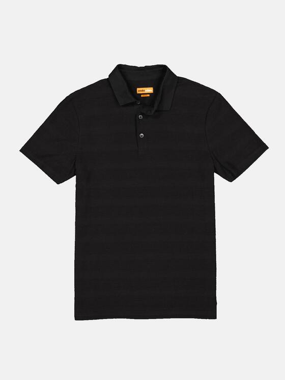 emilio adani Herren Polo-Shirt gestreift Schwarz 34561
