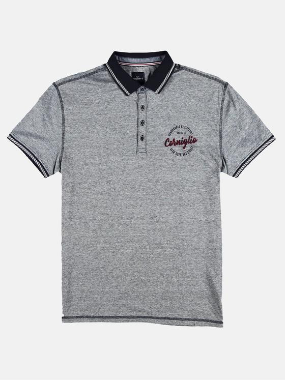 engbers Herren Sportives Poloshirt mit Badge Indigoblau 29225