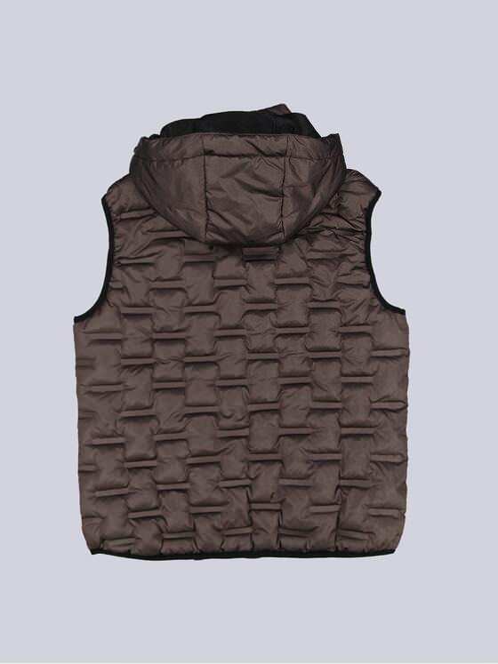 emilio adani Herren Steppweste mit Brusttasche Schwarzbraun 40866