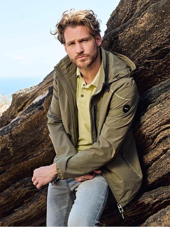 engbers Herren Übergangsjacke mit abnehmbarer Kapuze Khaki 38372