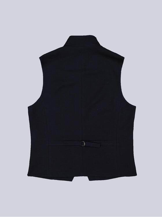 emilio adani Herren Sakko-Weste mit Zipper Blau 36027