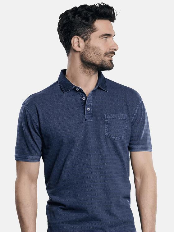engbers Herren Poloshirt gestreift Blau 31634