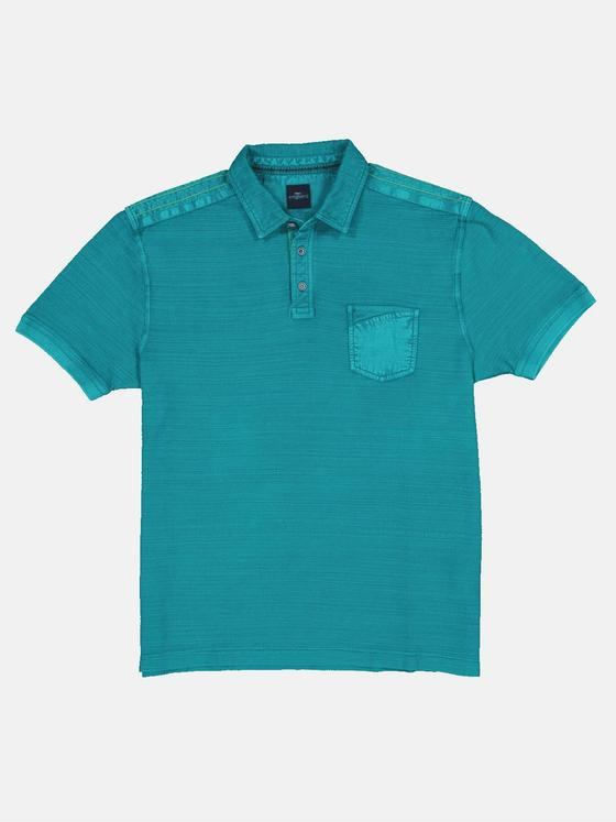 engbers Herren Polo-Shirt strukturiert Petrolblau 33036