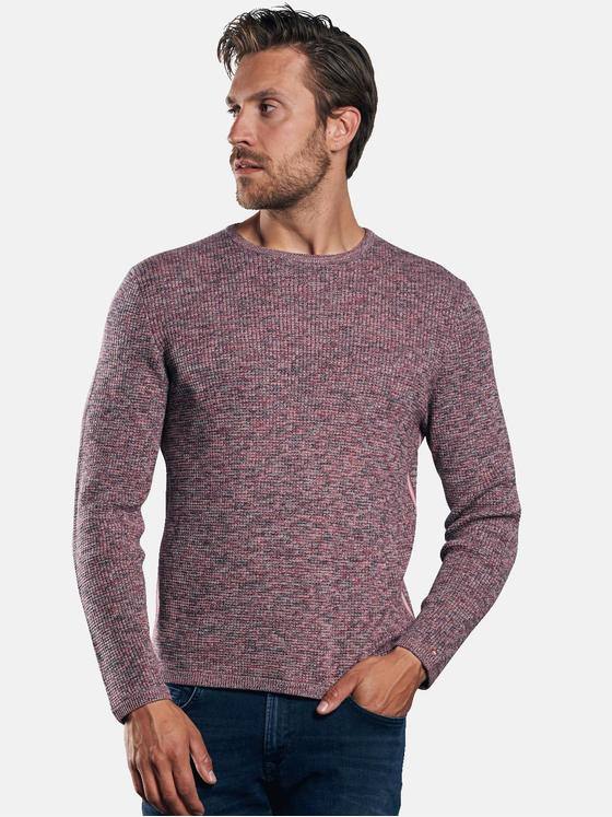 emilio adani Herren Mehrfarbiger Rundhalspullover Violett 30423