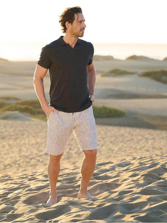 emilio adani Herren Polo-Shirt meliert Grau 38935