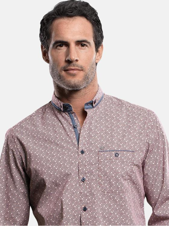 engbers Herren Hemd langarm Bordeaux 28901