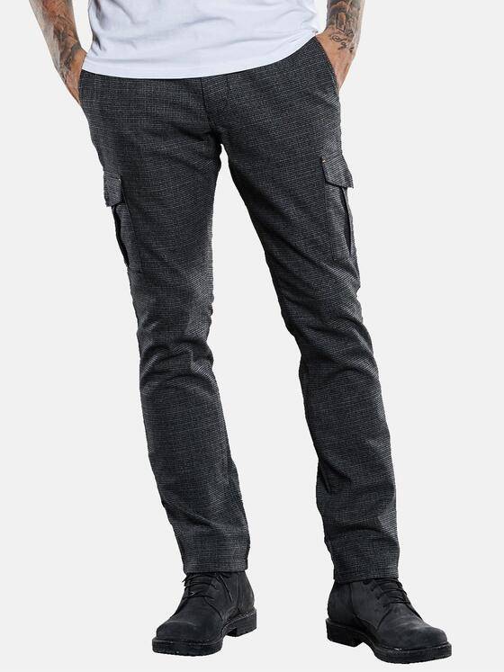 emilio adani Herren Cargo-Hose slim fit Grau 33696