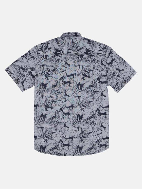 engbers Herren Kurzarm-Hemd gemustert Saphirblau 32818