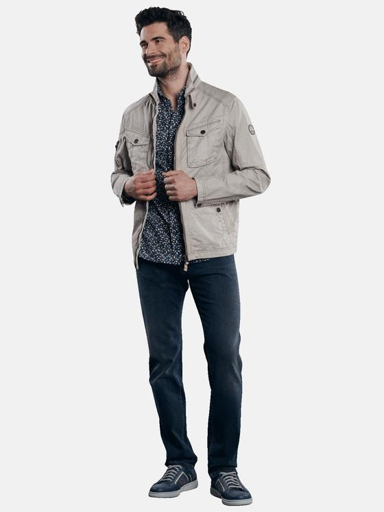 engbers Herren Sportive Baumwoll-Jacke Beige 30639