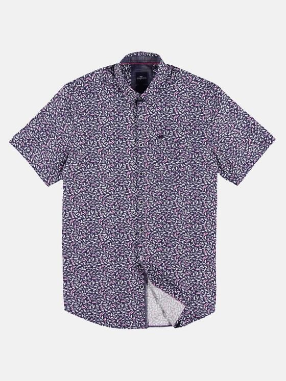 engbers Herren Modische Comfort-Stretch-Hemd mit Libellen-Print Saphirblau 29635
