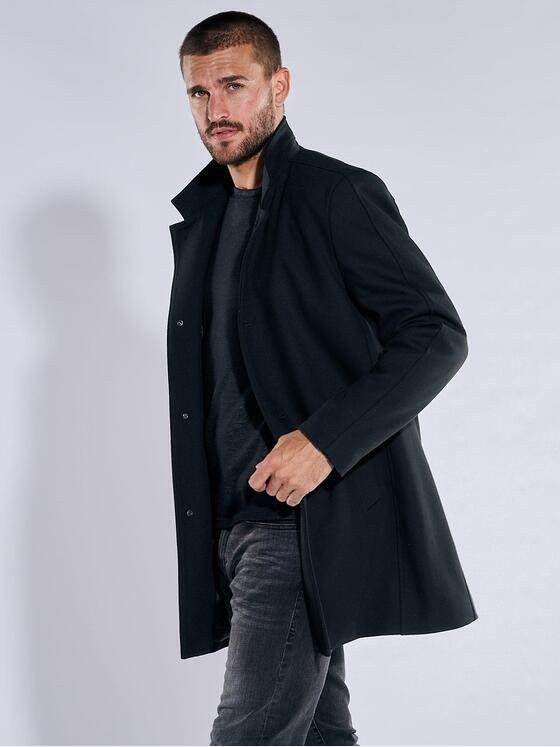 emilio adani Herren Mantel mit einem abnehmbaren Inlet Schwarz 37576