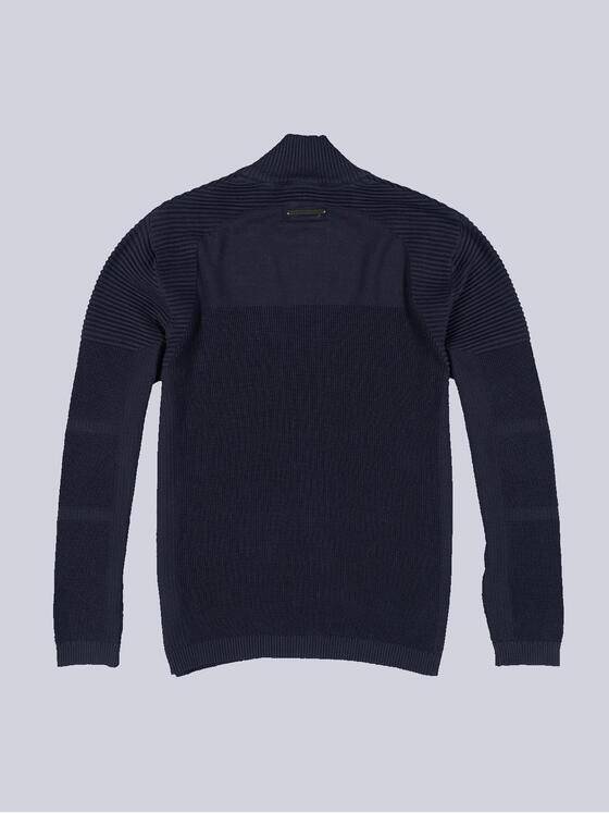 emilio adani Herren Cardigan strukturiert Blau 36068