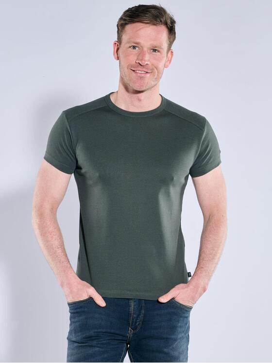 engbers Herren Basic-Shirt "My Favorite" organic Dunkelgruen 38843