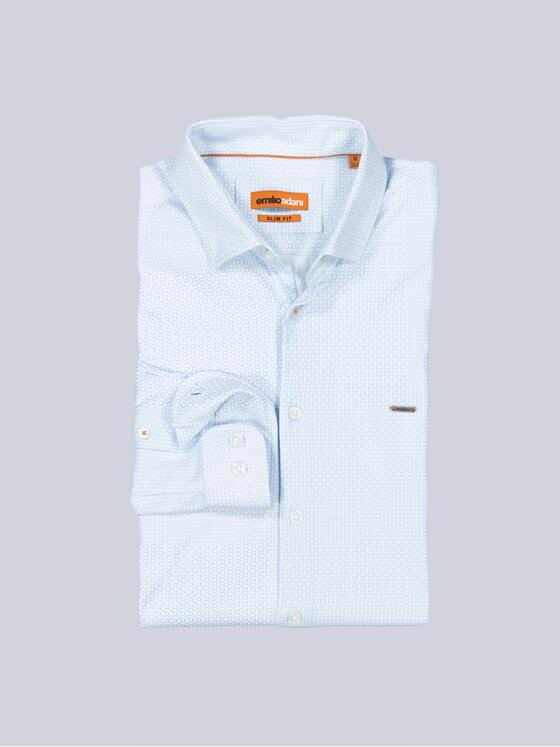 emilio adani Herren Langarm-Hemd slim fit Blau 35510