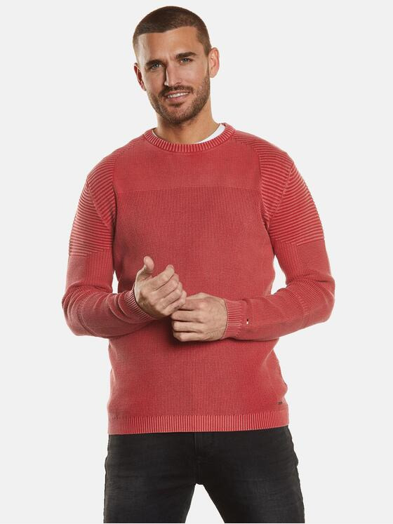 emilio adani Herren Pullover strukturiert Rot 34318