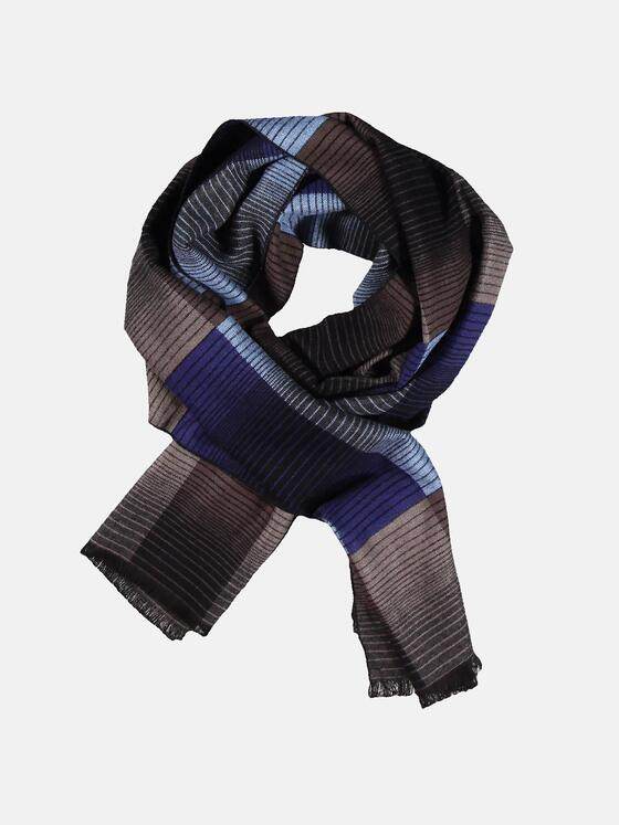 engbers Herren Schal in Multicolour Optik Indigoblau 30731