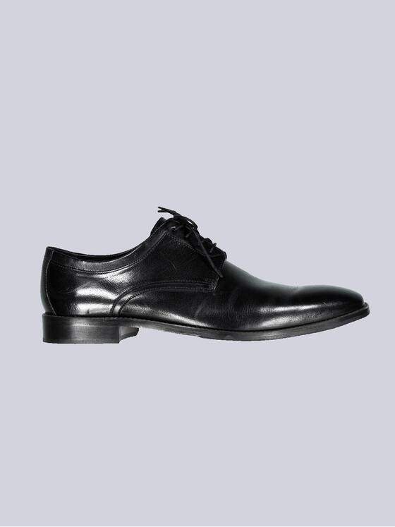 emilio adani Herren Business-Schuh aus Leder Schwarz 35701