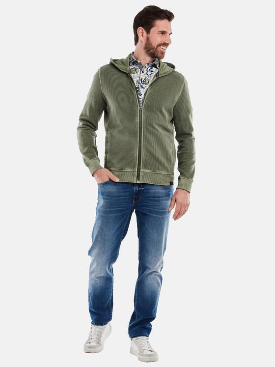 engbers Herren Sweatjacke strukturiert Grün 35123