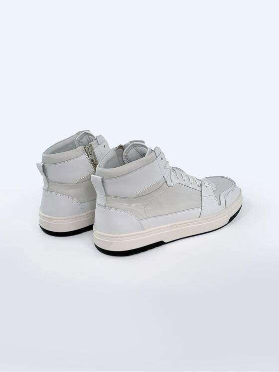 emilio adani Herren Sneaker aus Leder Weiß 37419