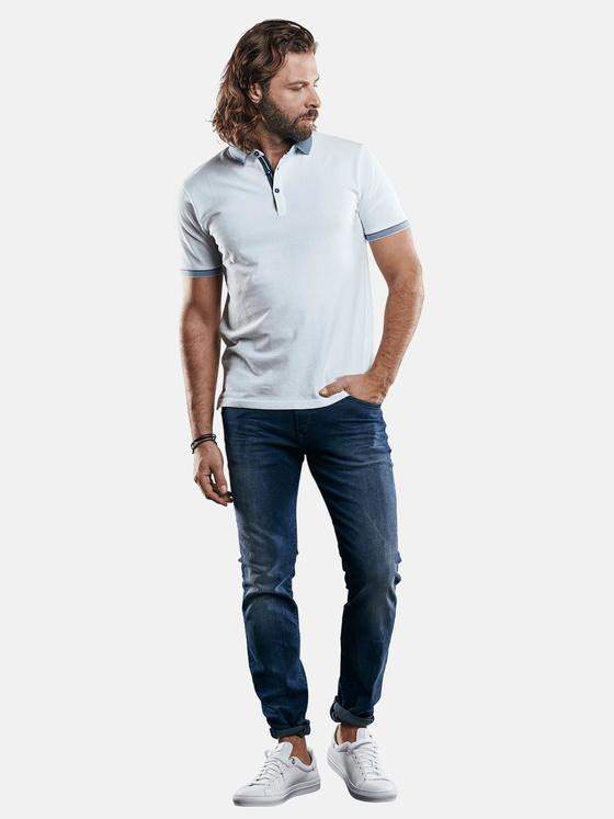 emilio adani Herren Detailverliebtes Poloshirt Weiß 29246