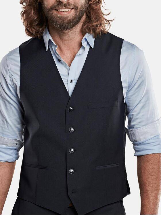 emilio adani Herren Anzug-Weste Blau 32506