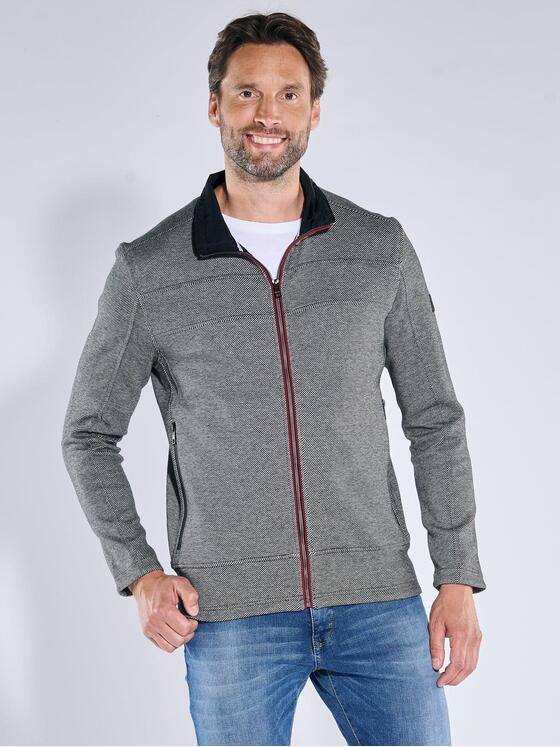 engbers Herren Sweatjacke mit Stehkragen Grau 39538