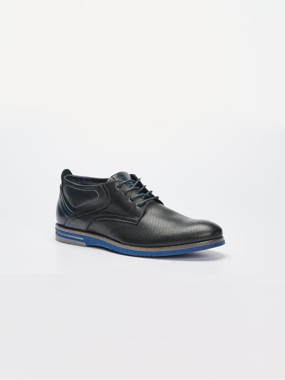 engbers Herren Halbschuh aus Leder Blau 36531