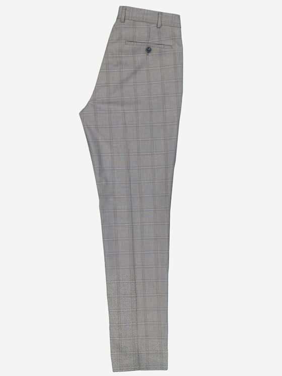 emilio adani Herren Anzug-Hose im Karodesign Grau 38189