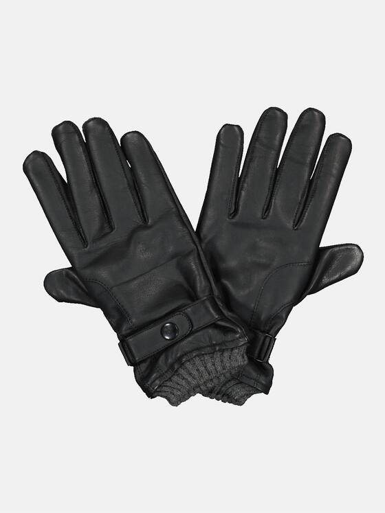 emilio adani Herren Handschuhe aus Leder Schwarz 33971