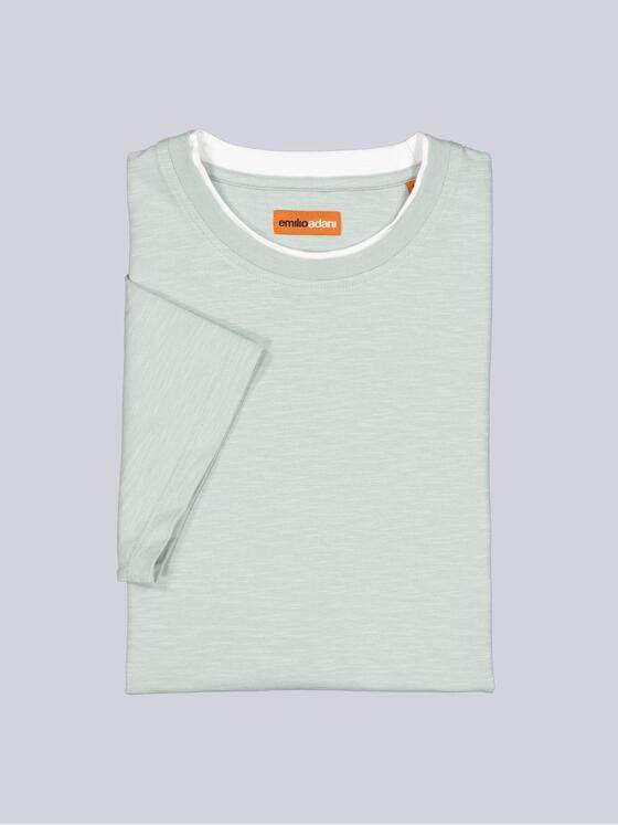 emilio adani Herren Rundhals T-Shirt Hellgruen 40649