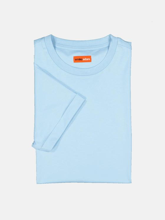 emilio adani Herren T-Shirt uni Blau 36177