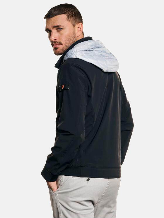emilio adani Herren Jacke mit abnehmbarer Kapuze Blau 32574