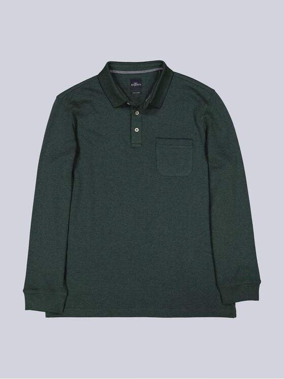 engbers Herren Langarm-Shirt mit Polokragen Petrolgruen 39537