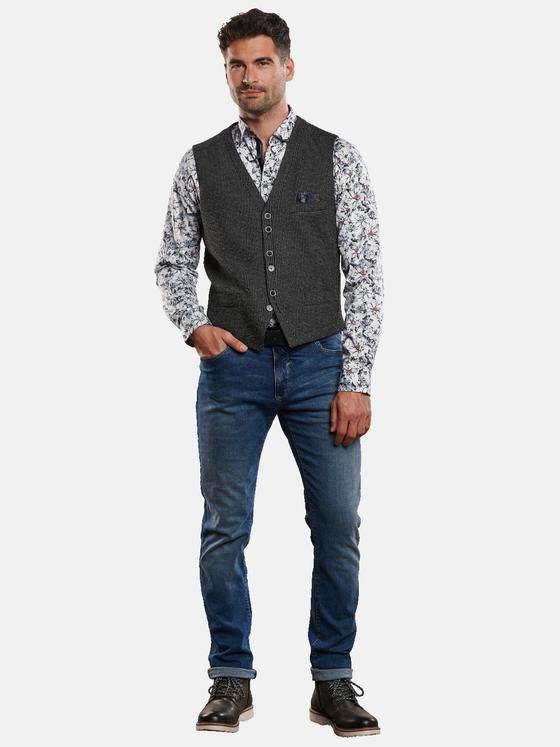 engbers Herren Sakko-Weste gemustert Grau 32405