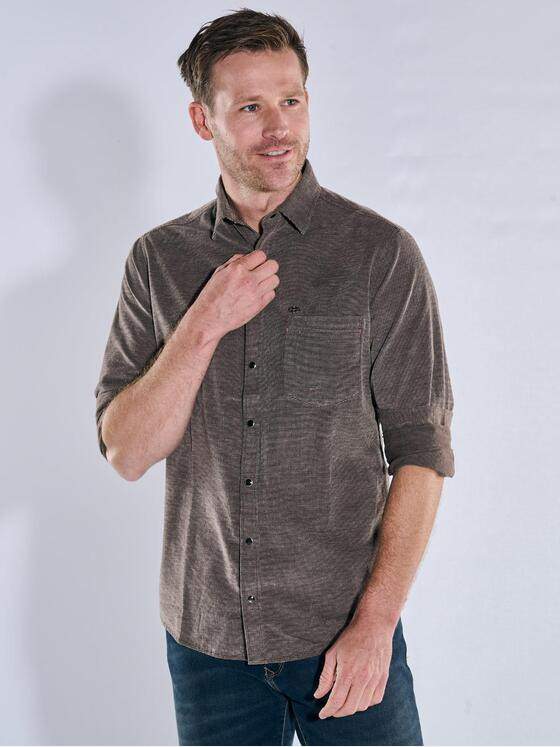 engbers Herren Cordhemd Grau 39444