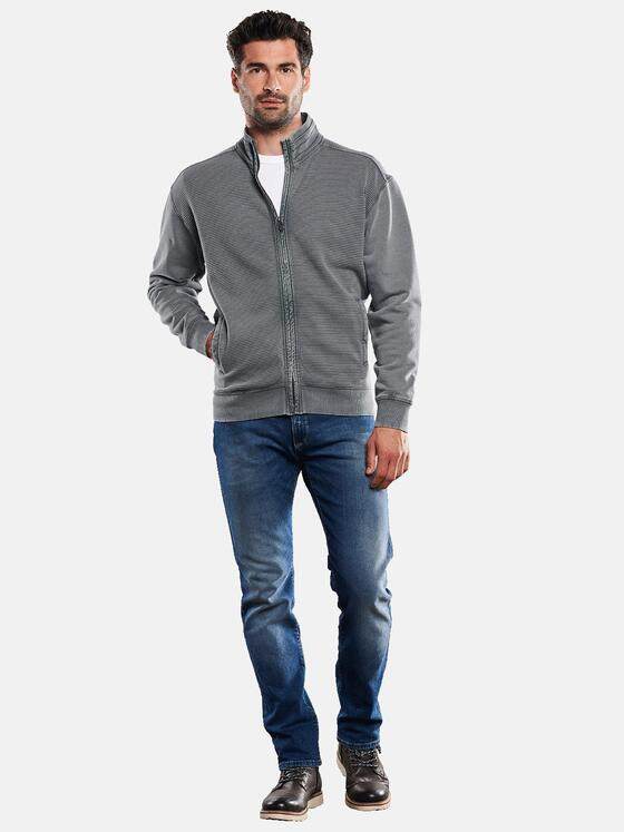 engbers Herren Sweatjacke mit Struktur Grau 31739