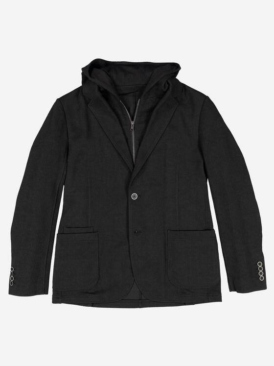 emilio adani Herren Freizeit-Sakko slim fit Schwarz 37561