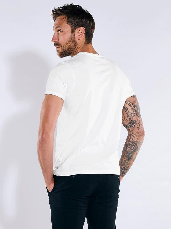 emilio adani Herren T-Shirt uni Weiß 36144