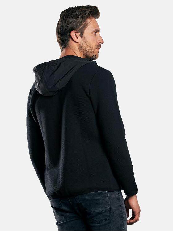 emilio adani Herren Sweatjacke im Athleisure-Stil Schwarz 30557