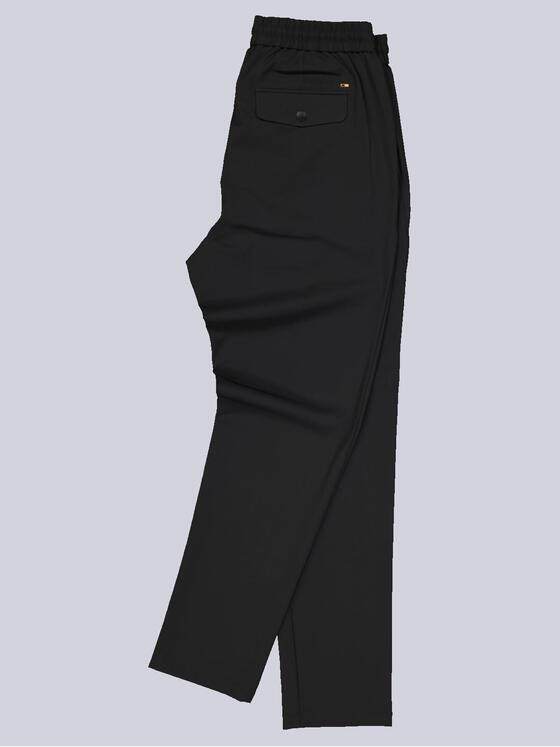 emilio adani Herren Hose mit Tunnelzug Schwarz 35243