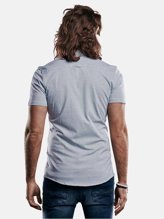 emilio adani Herren Hemd aus angenehmer Jersey-Ware Blau 29498