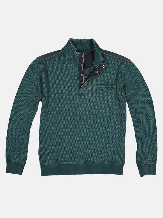 engbers Herren Sweatshirt mit Stehbund Petrol 32399