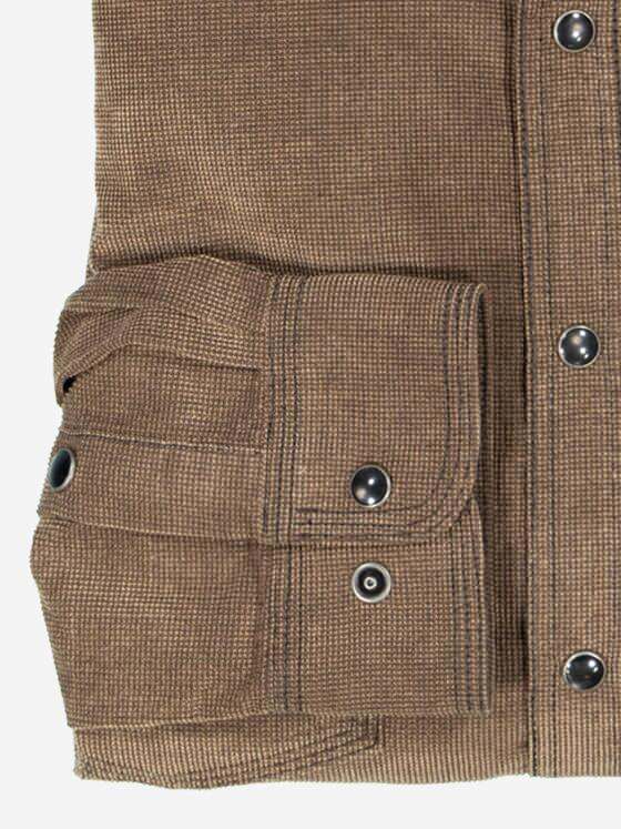 engbers Herren Langarm-Hemd uni Hellbraun 37393