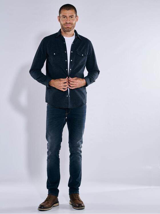 engbers Herren Overshirt uni Saphirblau 37759